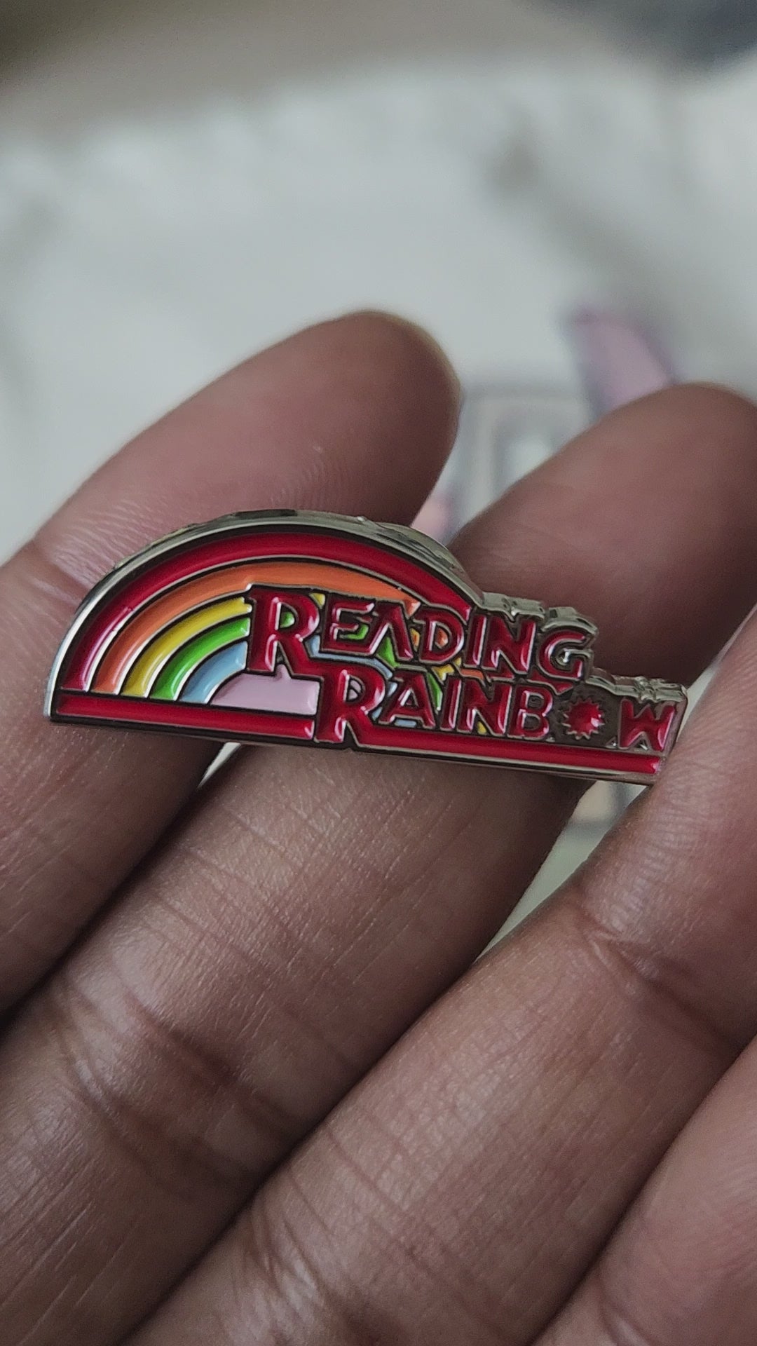 Reading Rainbow Enamel Pin | 90s Nostalgia Gift for Book Lovers