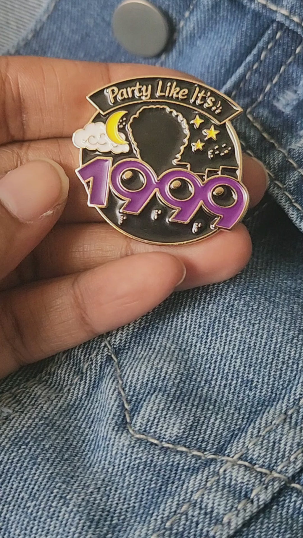 Party Like It’s 1999 Enamel Pin | 90s Nostalgia Pin | Retro Music Collectible | Iconic 90s Songs Collection