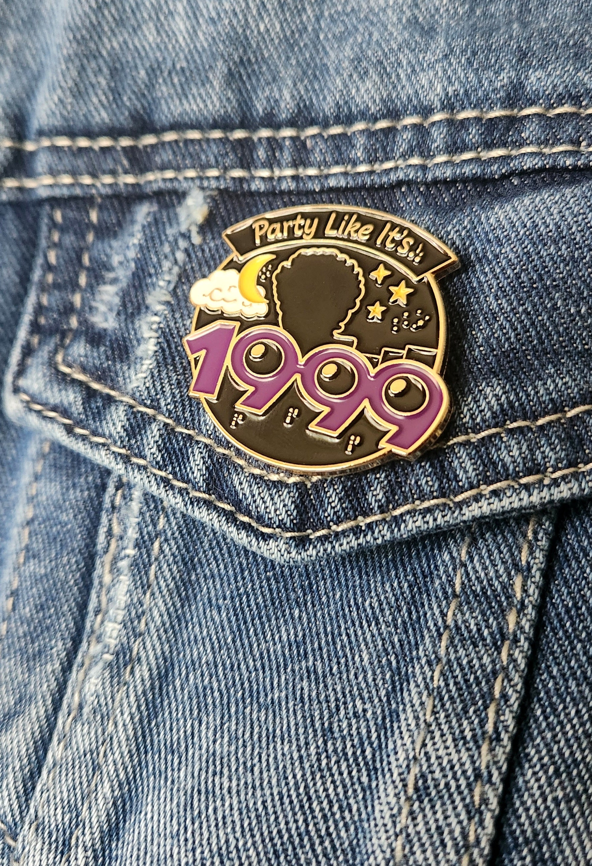 Party Like It’s 1999 Enamel Pin | 90s Nostalgia Pin | Retro Music Collectible | Iconic 90s Songs Collection