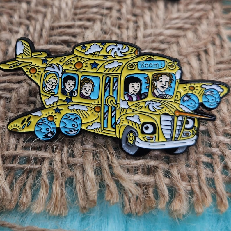 "Zoom!" Magic School Bus Plane Enamel Pin
