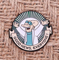 Futurama Professor Farnsworth "Good News Everyone" Enamel Pin