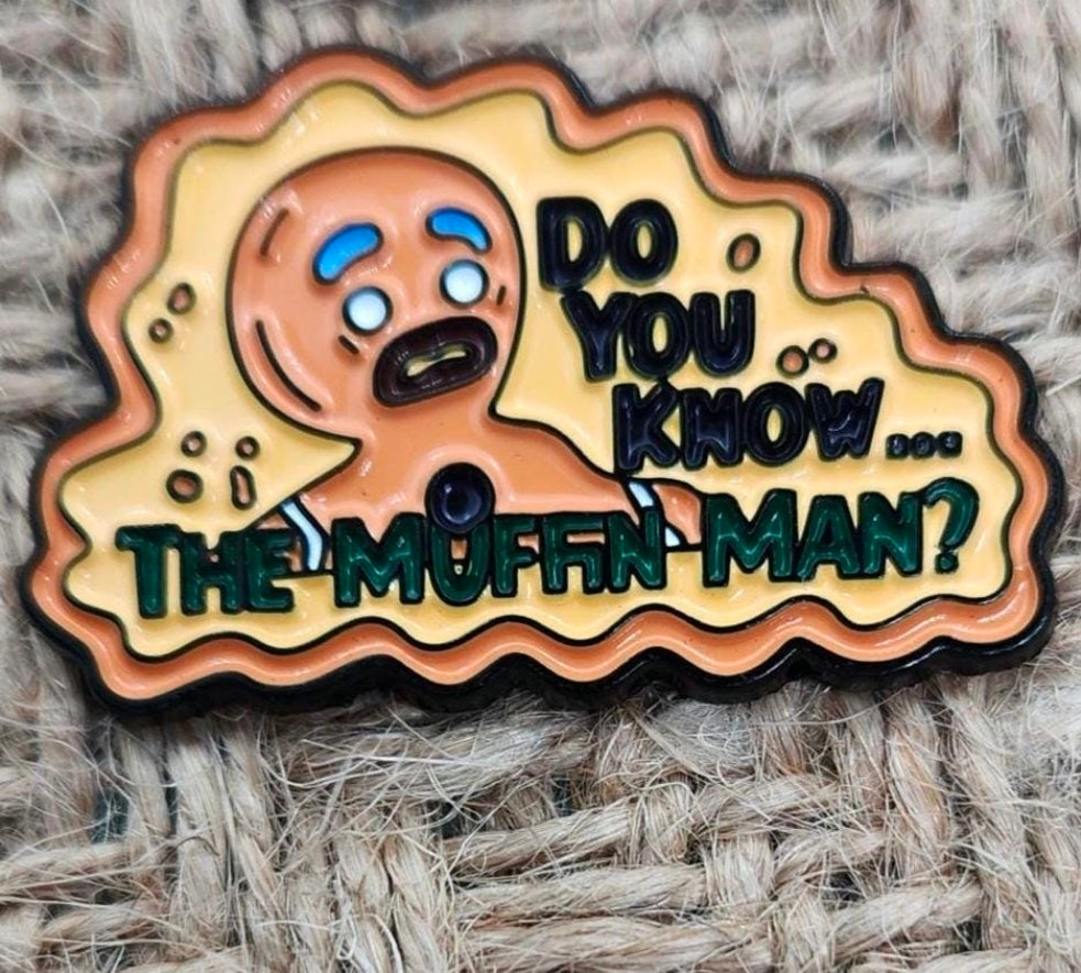 Do You Know The Muffin Man Enamel Pin | Funny Gingerbread Lapel Pin | Shrek Inspired Pin | Enamel Pin | Meme Pin | Funny Gift for Friend