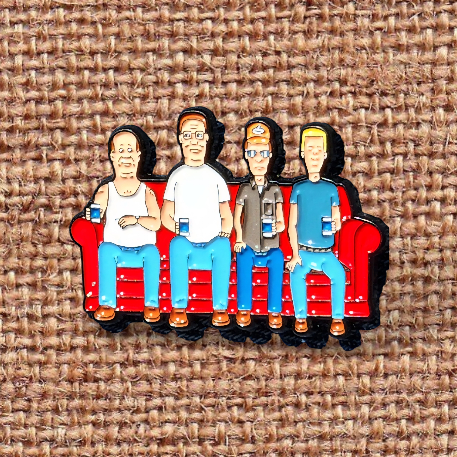 King of the Hill | The One Where They Sell Propane | Retro Mashup Enamel Pin