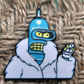 Pimp Bender in Fur Coat Enamel Pin