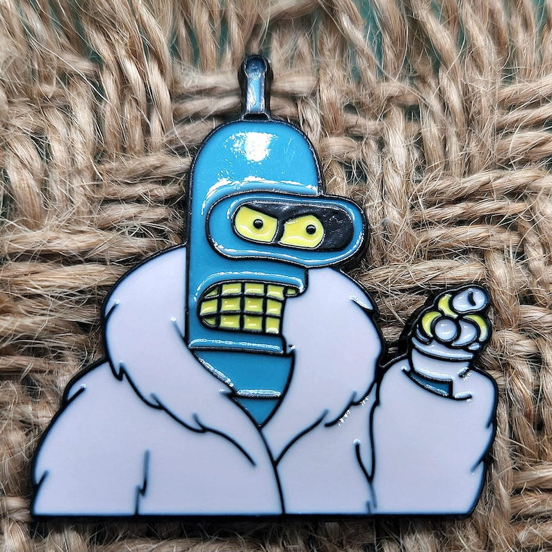 Pimp Bender in Fur Coat Enamel Pin