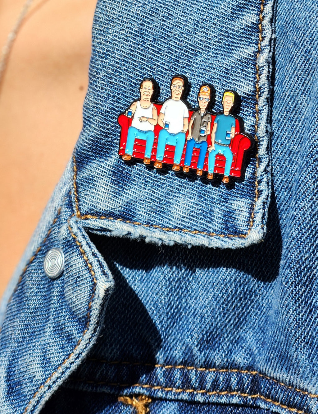 King of the Hill | The One Where They Sell Propane | Retro Mashup Enamel Pin
