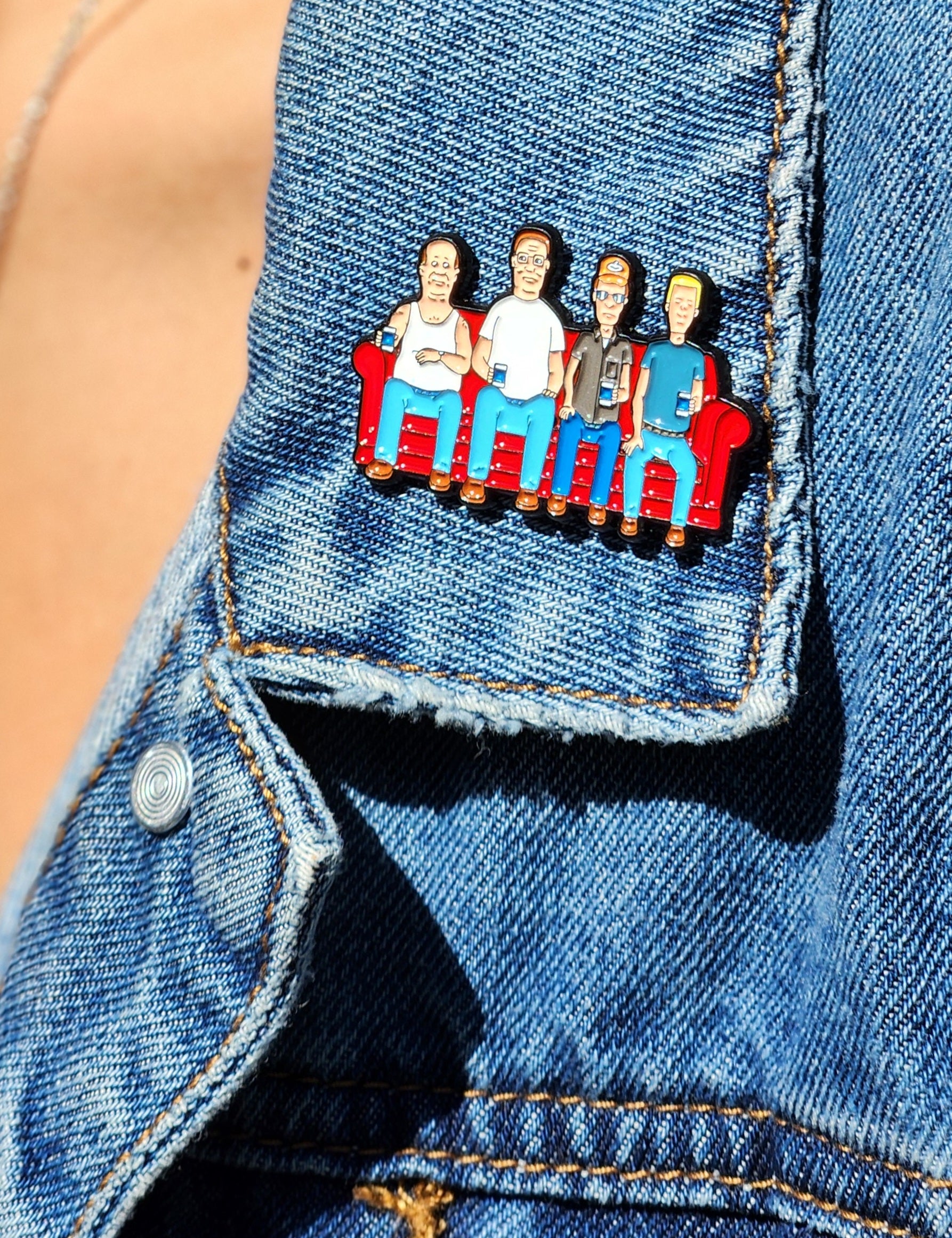 King of the Hill | The One Where They Sell Propane | Retro Mashup Enamel Pin