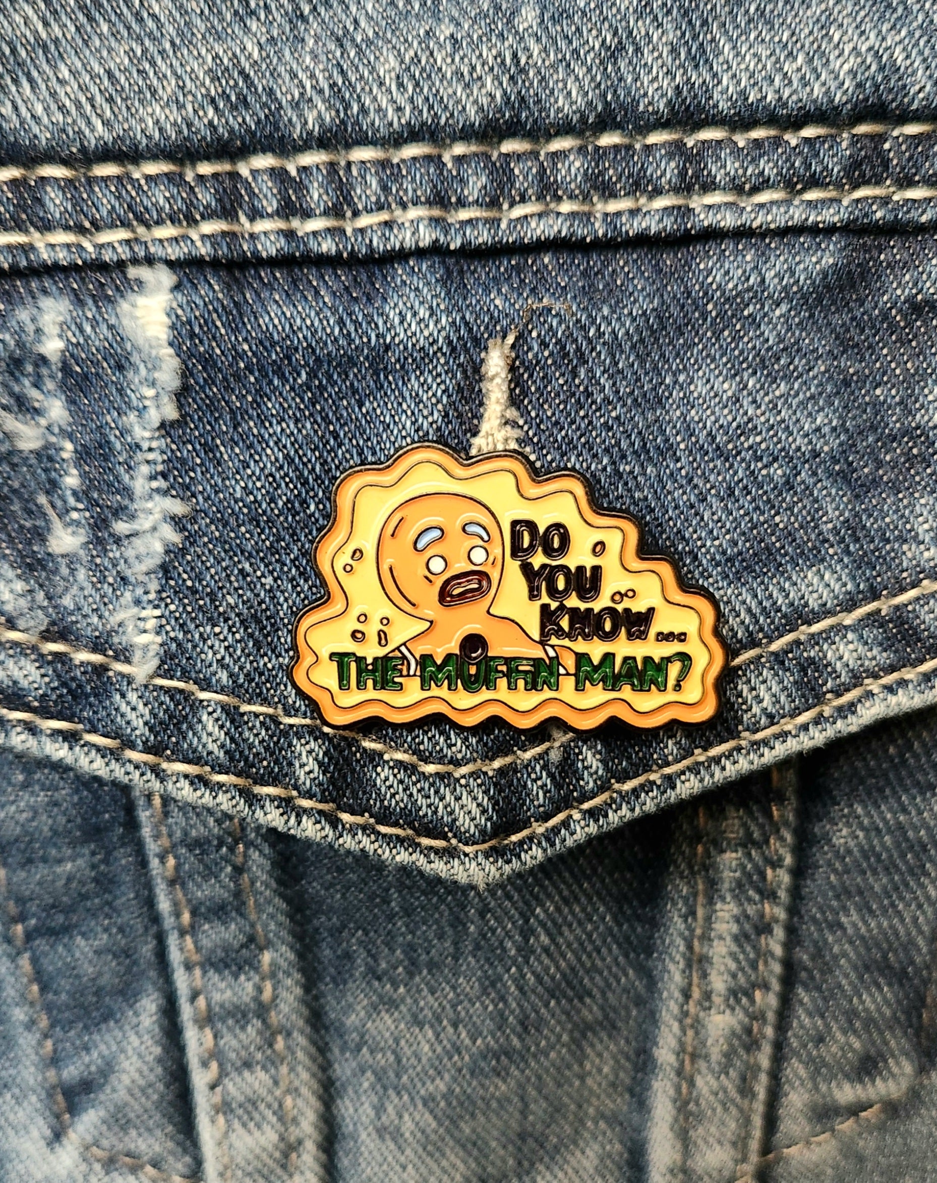 Do You Know The Muffin Man Enamel Pin | Funny Gingerbread Lapel Pin | Shrek Inspired Pin | Enamel Pin | Meme Pin | Funny Gift for Friend