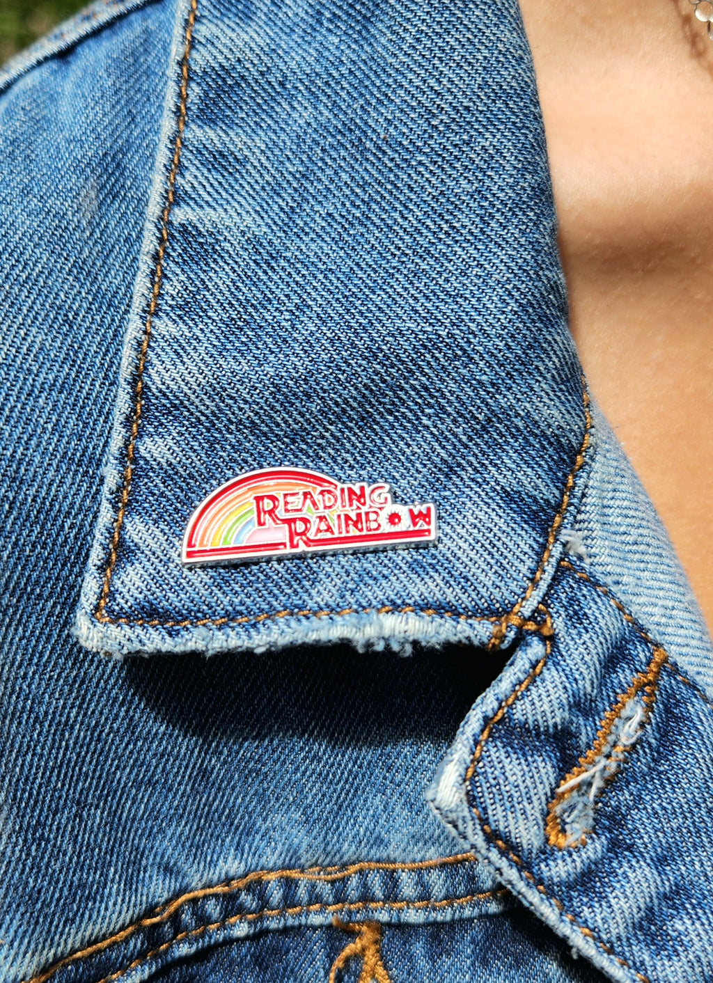 Reading Rainbow Enamel Pin | 90s Nostalgia Gift for Book Lovers