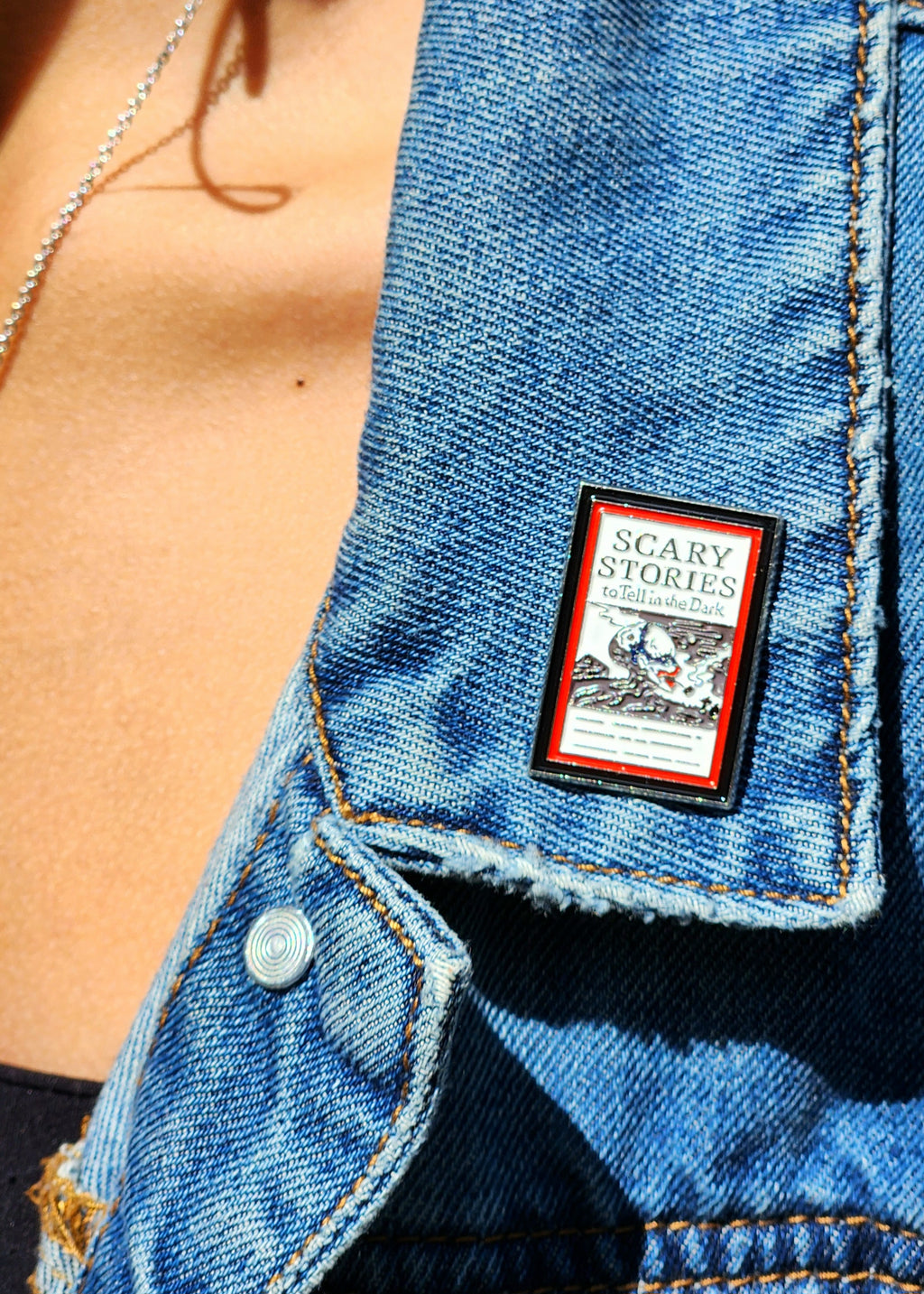 Scary Stories Book Enamel Pin | Retro Horror Nostalgia Pin | 90s Book Lover Gift | Spooky Aesthetic Pin | Creepy Cute Accessory