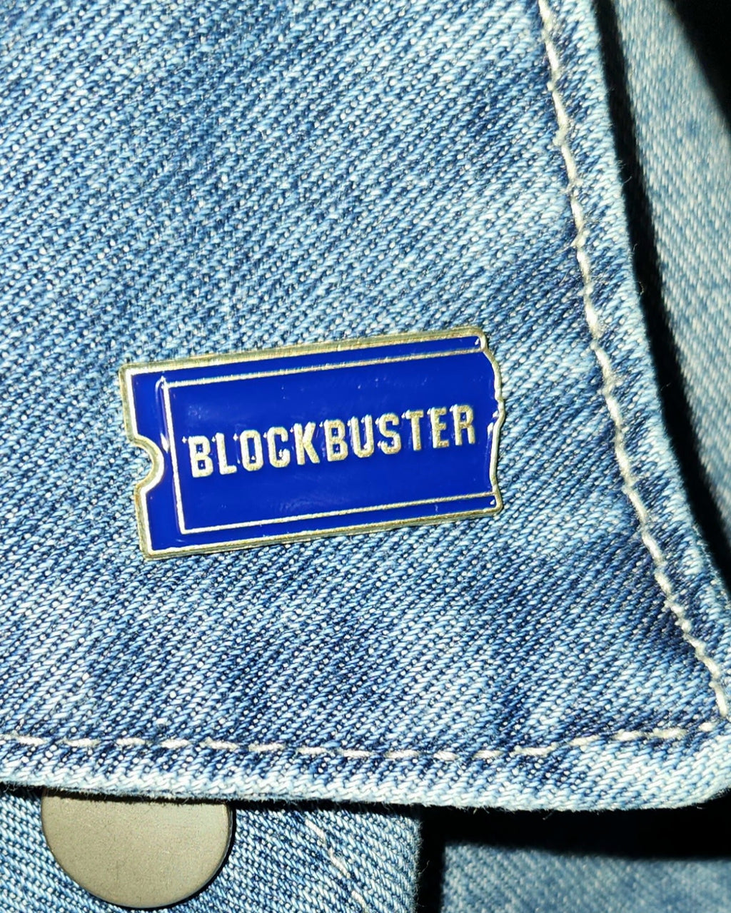 Retro Movie Rental Ticket Enamel Pin | 90s Nostalgia Pin | Video Store Aesthetic | Retro Pop Culture Pin