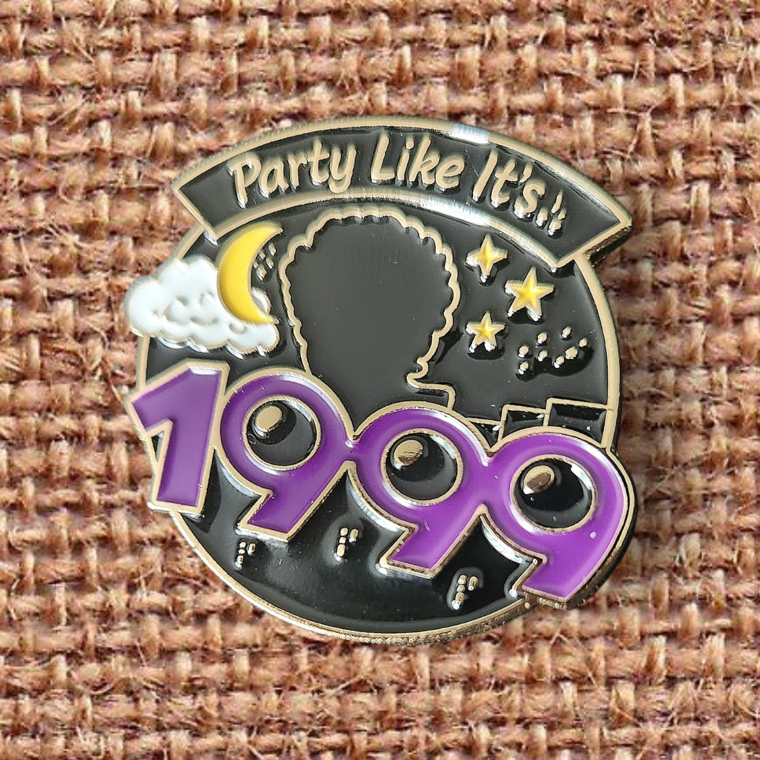 Party Like It’s 1999 Enamel Pin | 90s Nostalgia Pin | Retro Music Collectible | Iconic 90s Songs Collection