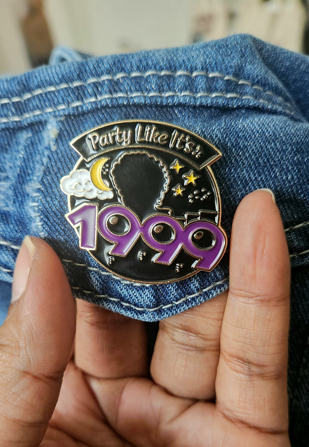 Party Like It’s 1999 Enamel Pin | 90s Nostalgia Pin | Retro Music Collectible | Iconic 90s Songs Collection
