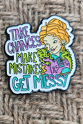 Ms. Frizzle "Take Chances, Make Mistakes"  Enamel Pin