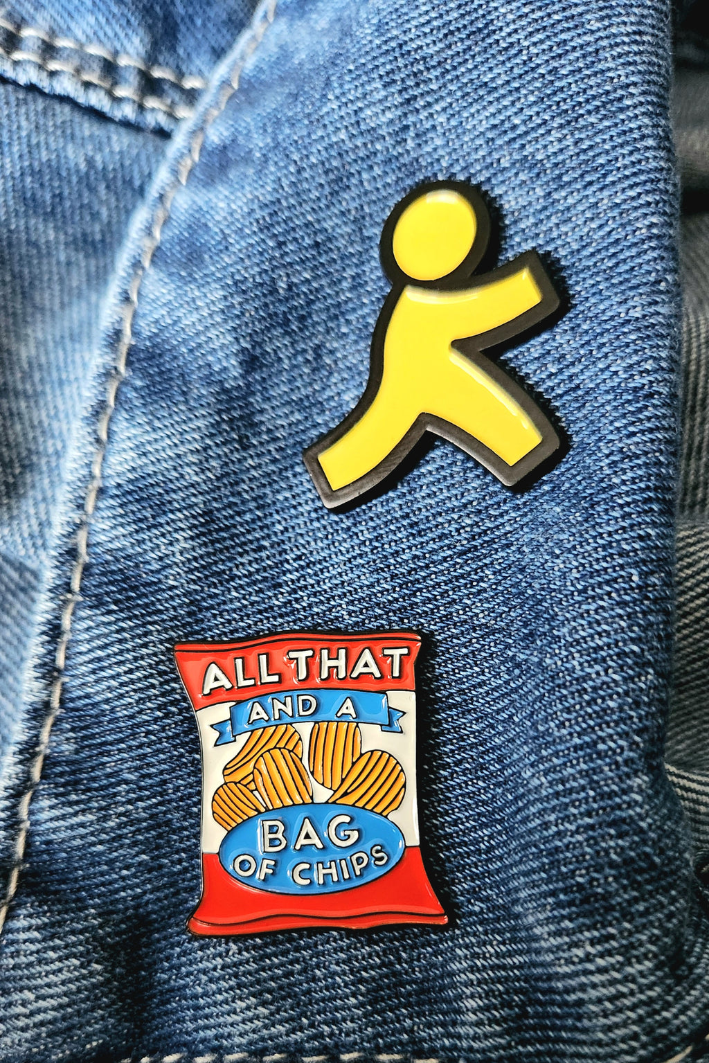 All That and a Bag of Chips Enamel Pin | 90s Slang Pin | Funny Retro Pin | Nostalgia Gift | Y2K Aesthetic Accessory